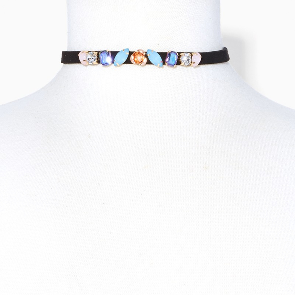 Keep It Colorful Suede Choker Necklace